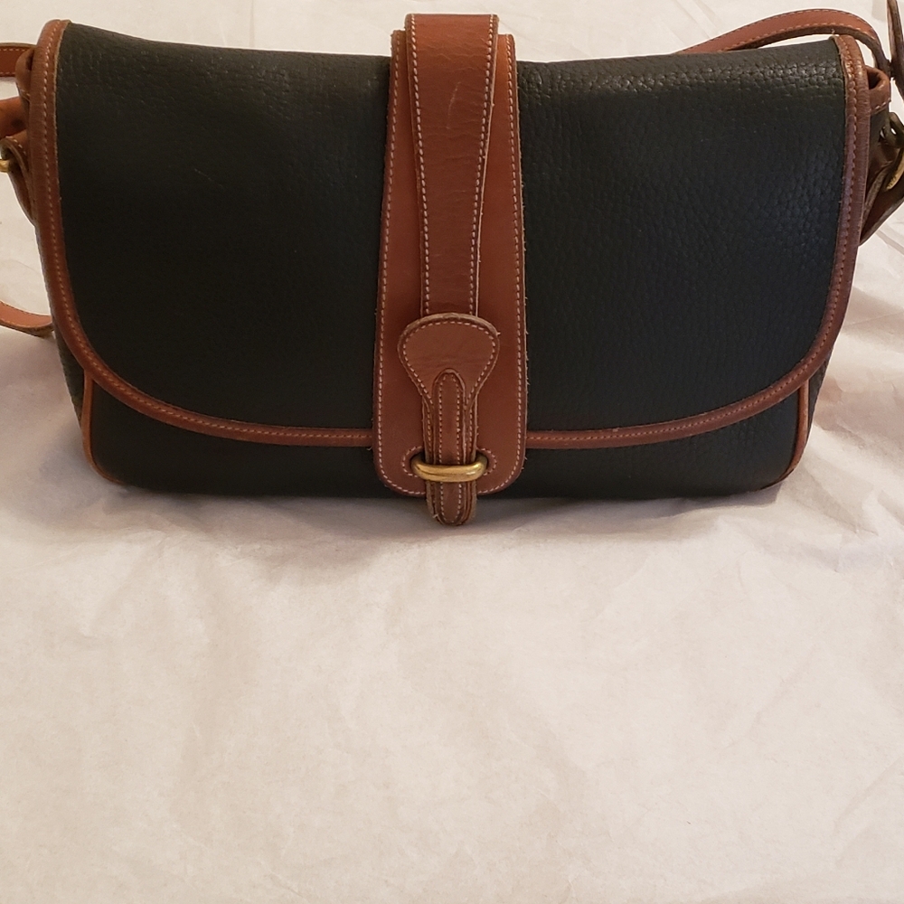 Dooney and Bourke Vintage AWL Pebbled Leather Purse Black/Brown